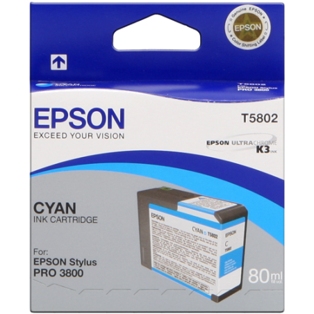 Epson T5802 Cartouche Cyan Originale 