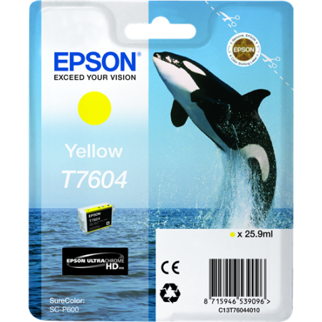 Epson T7604 Cartouche Jaune Originale 
