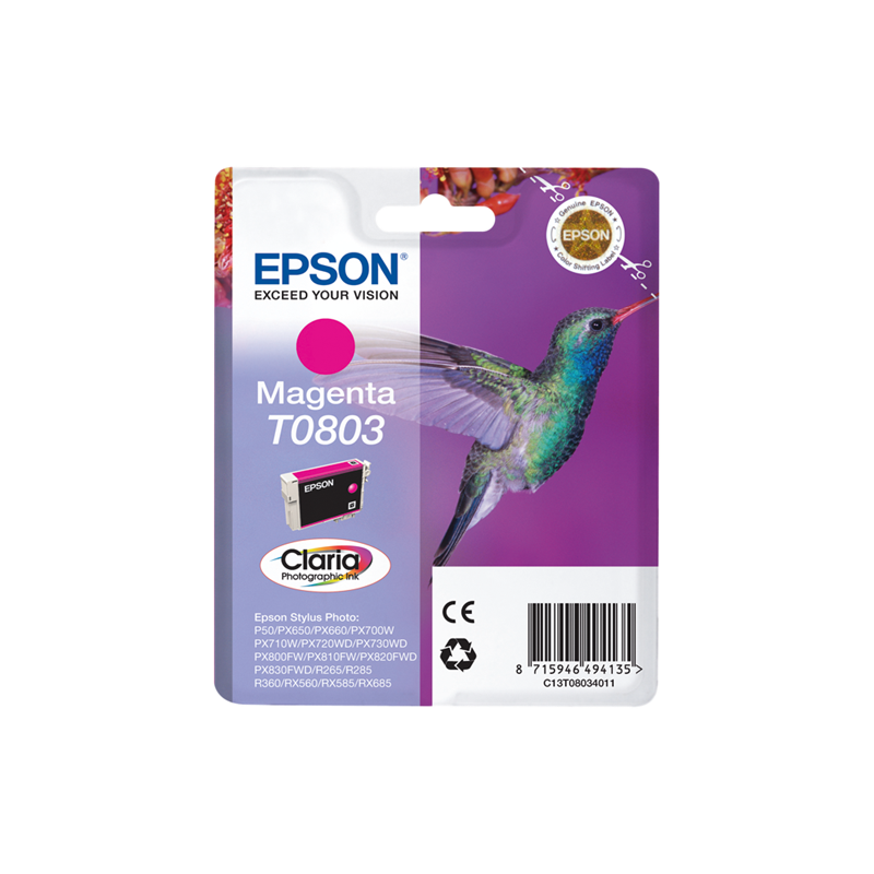 Epson T0803 Cartouche Magenta Originale