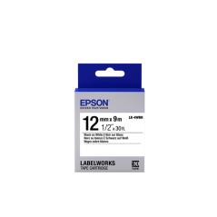 Epson LK-4WBN Ruban Noir sur Blanc Original 
