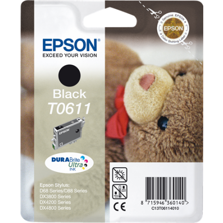 Epson T0611 Cartouche Noir Originale 
