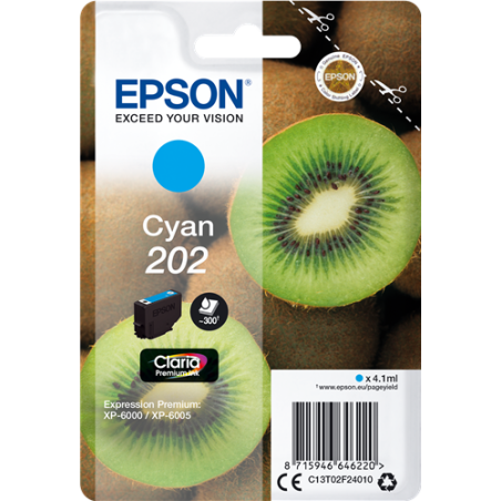 Epson 202 Cartouche Cyan Originale 