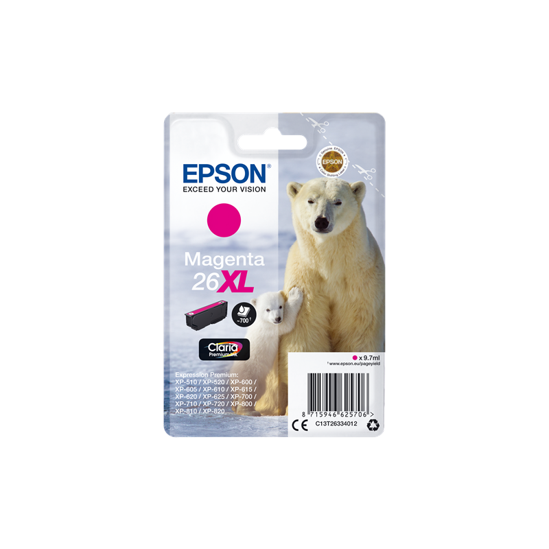 Epson 26XL Cartouche Magenta Originale