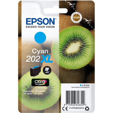 Epson 202XL Cartouche Cyan Originale 