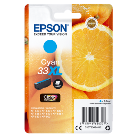 Epson 33XL Cartouche Cyan Originale 