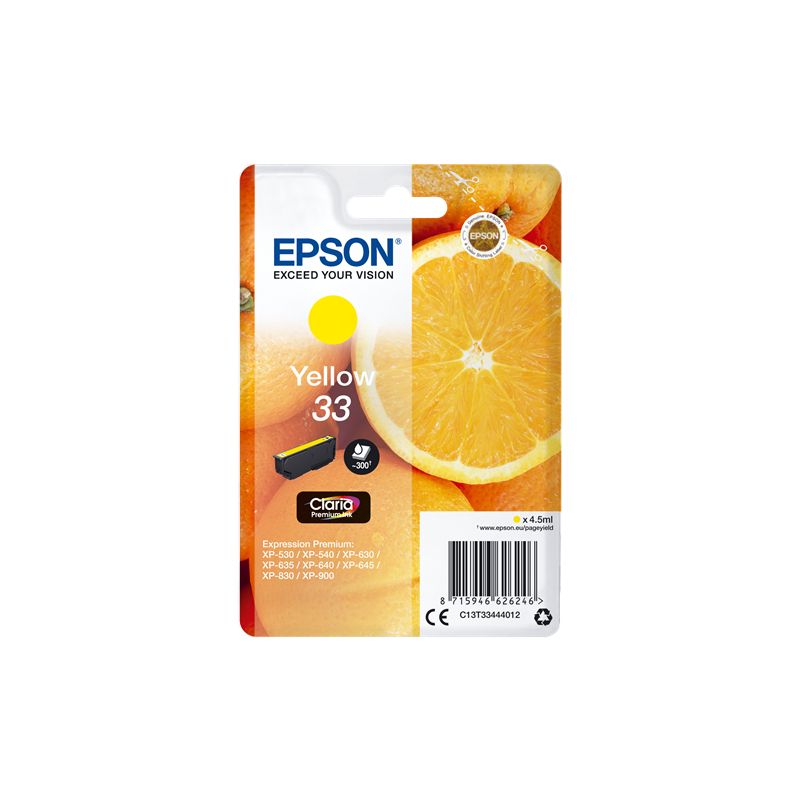 Epson 33 Cartouche Jaune Originale