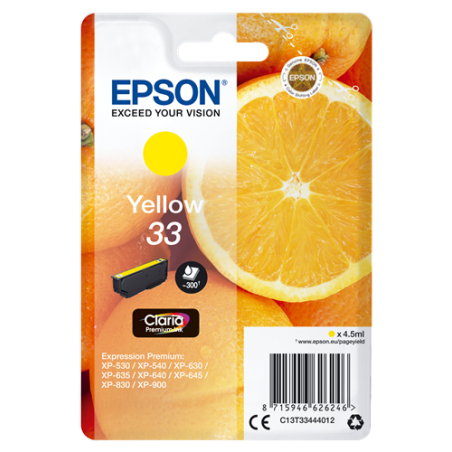 Epson 33 Cartouche Jaune Originale 