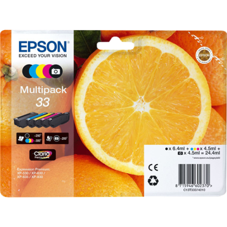 Epson 33 Multipack 5 Couleurs Original 