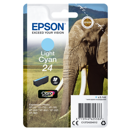 Epson 24 Cartouche Cyan clair Originale 