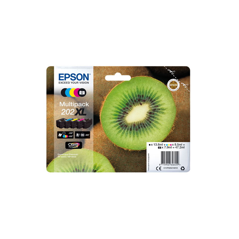 Epson 202XL Multipack 5 Cartouches Originales
