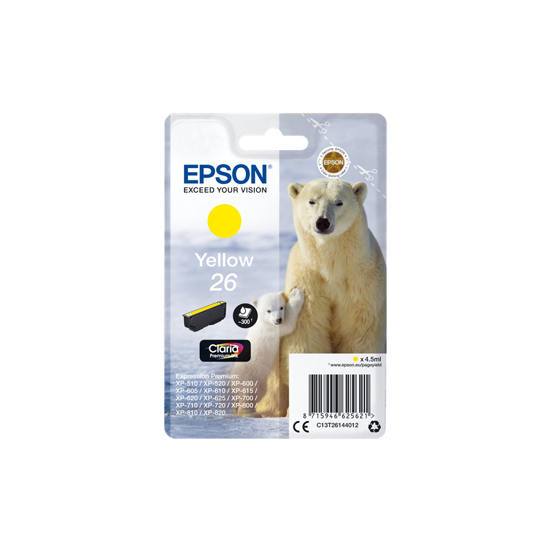 Epson 26 Cartouche Jaune Originale