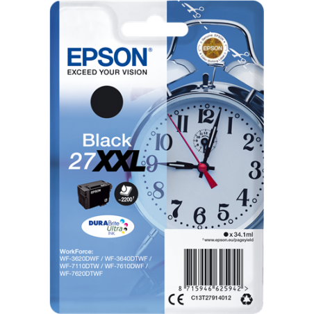 Epson 27XXL Cartouche Noir Originale 