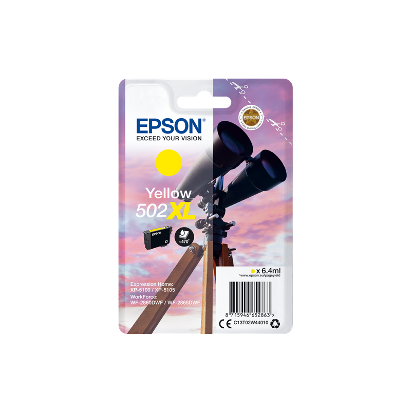 Epson 502XL Cartouche Jaune Originale