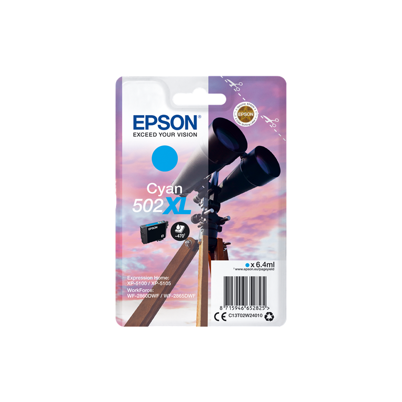Epson 502XL Cartouche Cyan Originale