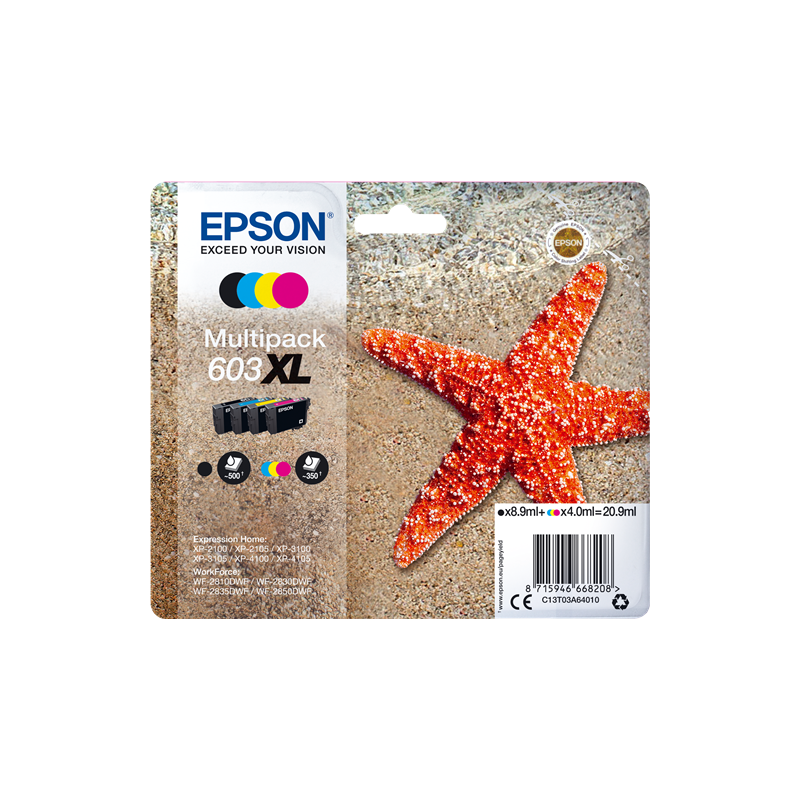 Epson 603XL Multipack 4 Cartouches Originales