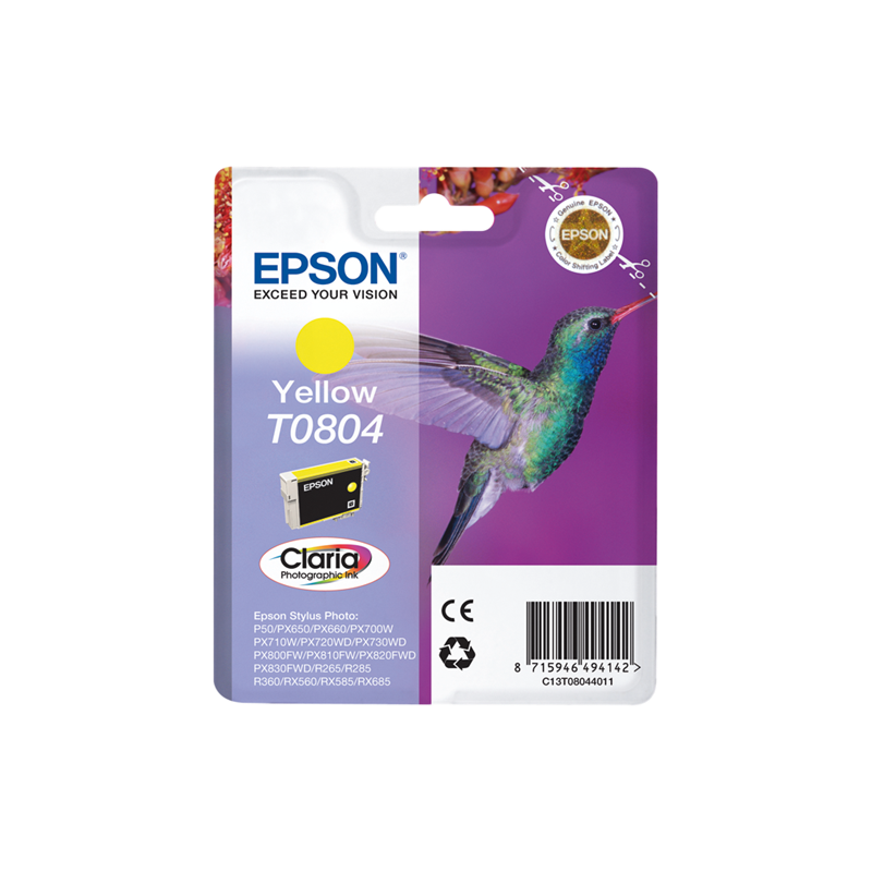 Epson T0804 Cartouche Jaune Originale