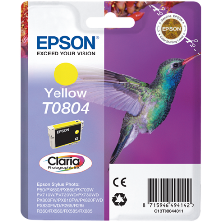 Epson T0804 Cartouche Jaune Originale 