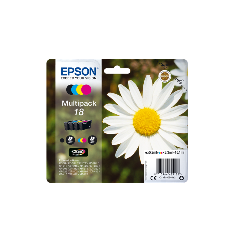 Epson 18 Multipack 4 cartouches Originales