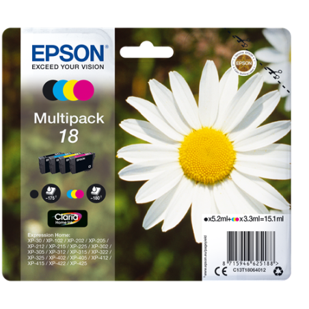 Epson 18 Multipack 4 Couleurs Original 