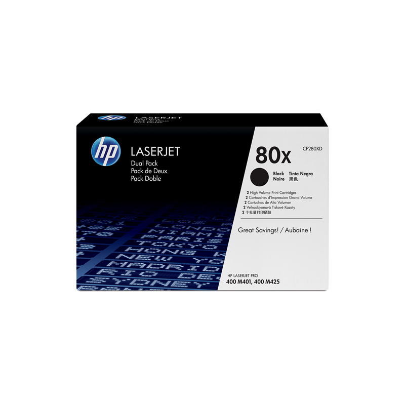 HP 80X Multipack Noir Original