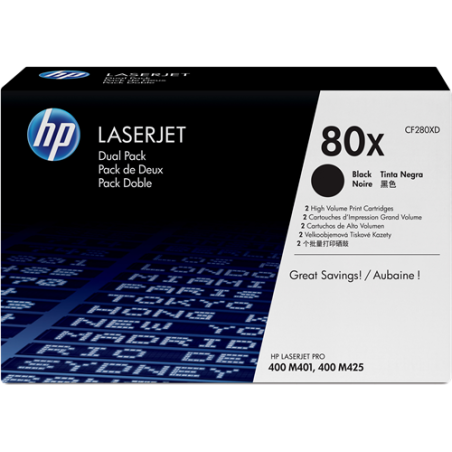 HP 80X Multipack Noir Original 