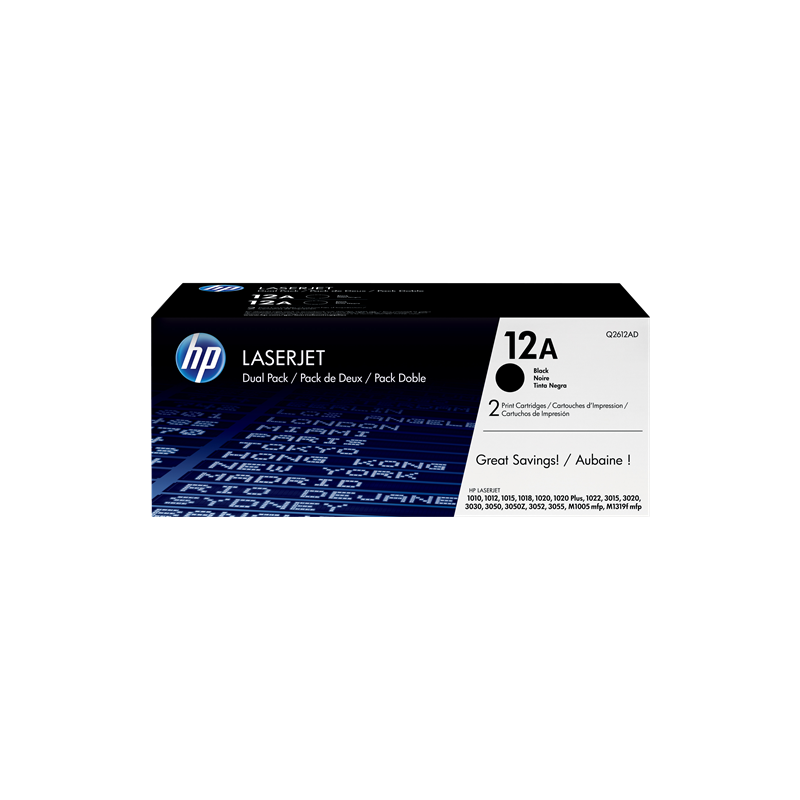 HP 12A Multipack Noir Original