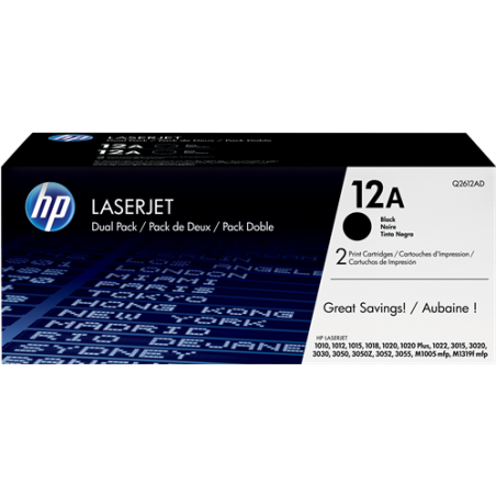 HP 12A Multipack Noir Original 