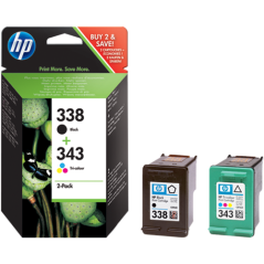 HP 338 + 343 Multipack 4 Couleurs Original 