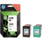 HP 338 + 343 Multipack 2 Cartouches Original