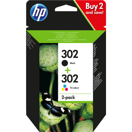 HP 302 Multipack 4 Couleurs Original 