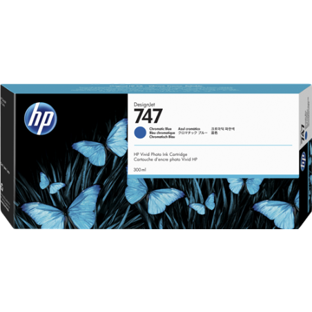 HP 747 Cartouche Bleu Originale 