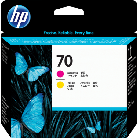 HP 70 Tête d'impression Jaune / Magenta Originale 