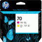 HP 70 Tête d'impression Jaune / Magenta Originale