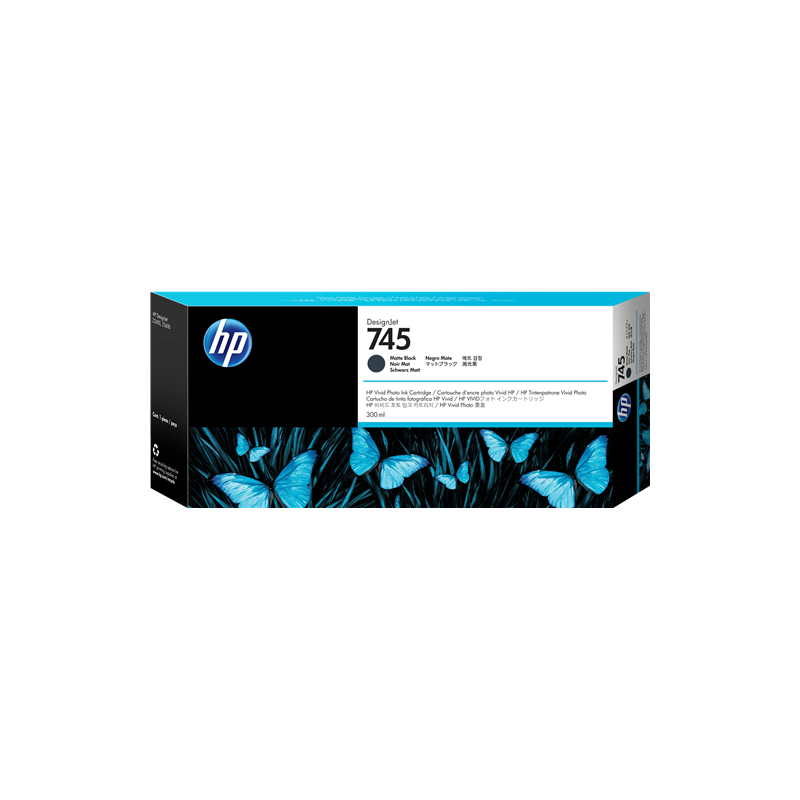 HP 745 Cartouche Noir Mat 300ml Originale