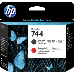HP 744 Tête d'impression Noir / Rouge Originale 