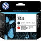 HP 744 Tête d'impression Noir Mat / Rouge Originale