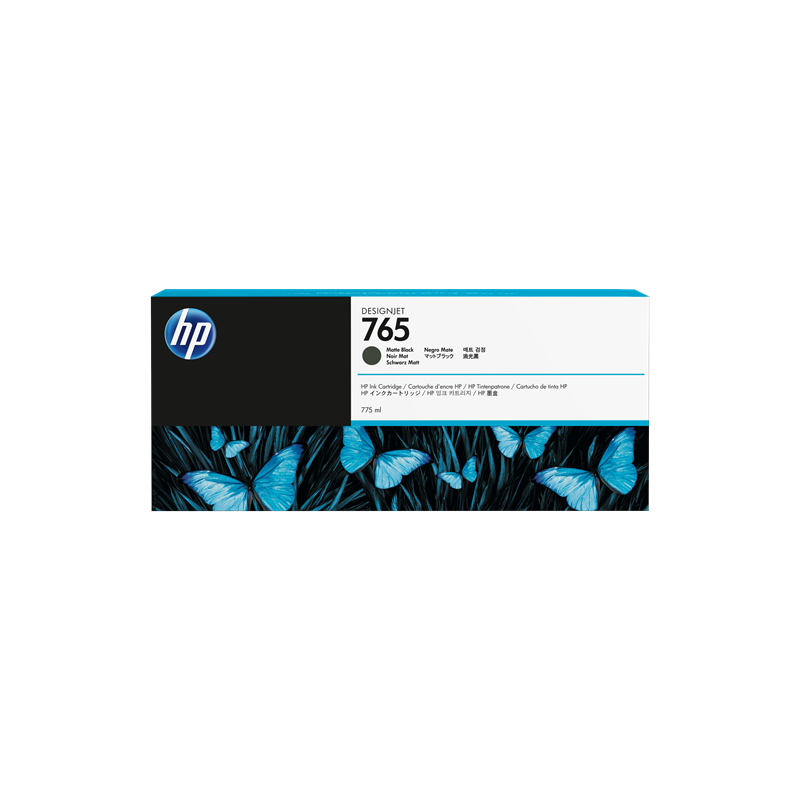 HP 765 Cartouche Noir Mat Originale