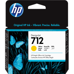 HP 712 Cartouche Jaune Originale 