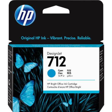 HP 712 Cartouche Cyan Originale 