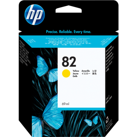 HP 82 Cartouche Jaune Originale 