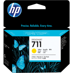 HP 711 Multipack Jaune Original 