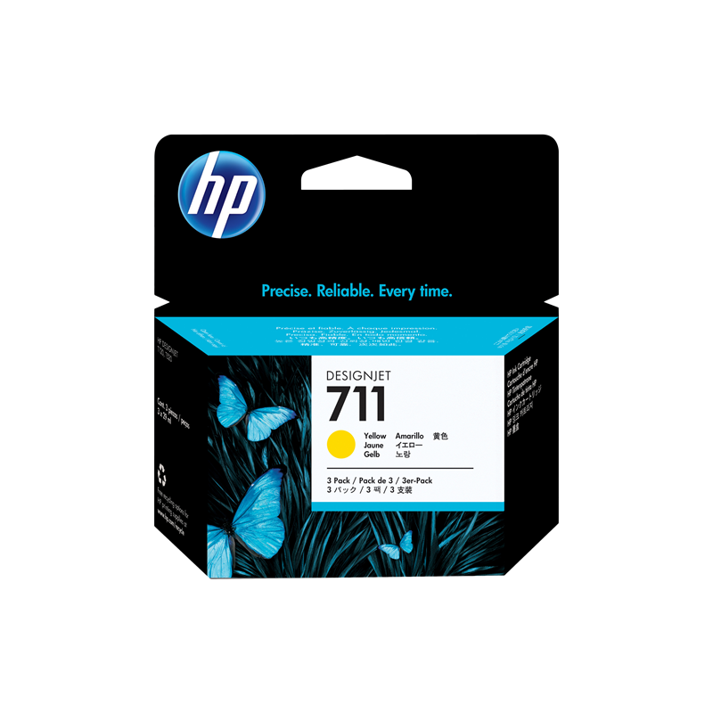 HP 711 Multipack Jaune Original