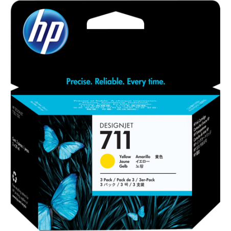 HP 711 Multipack Jaune Original 