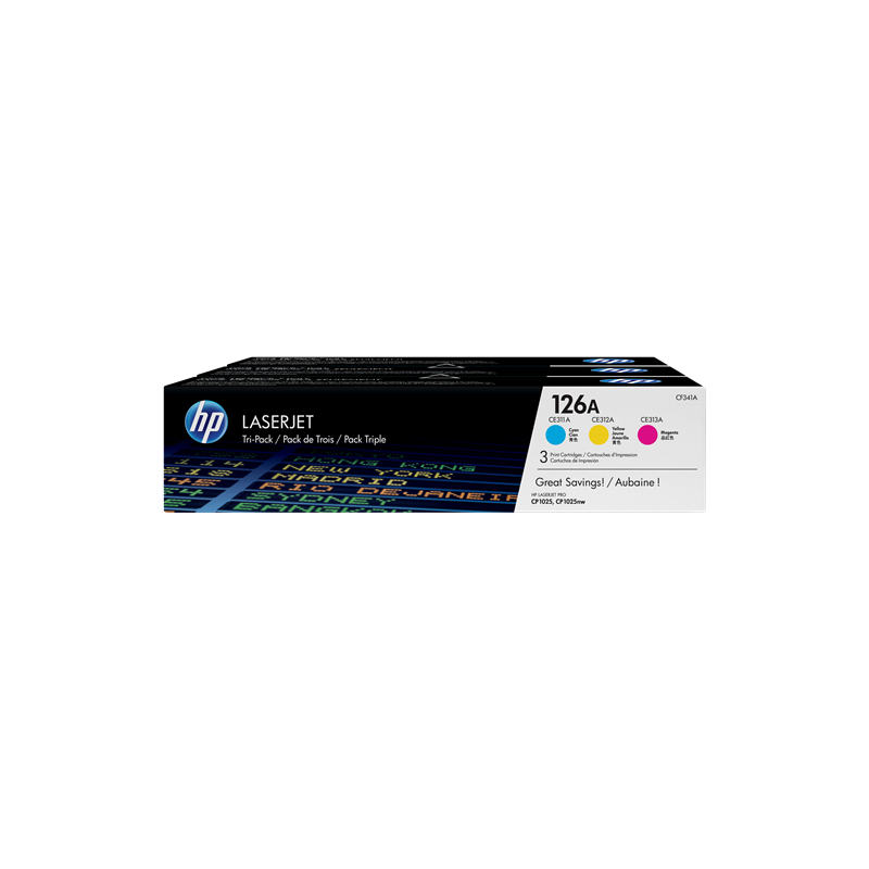 HP 126A Multipack 3 Couleurs Original