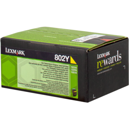 Lexmark 802Y Toner Jaune Original 