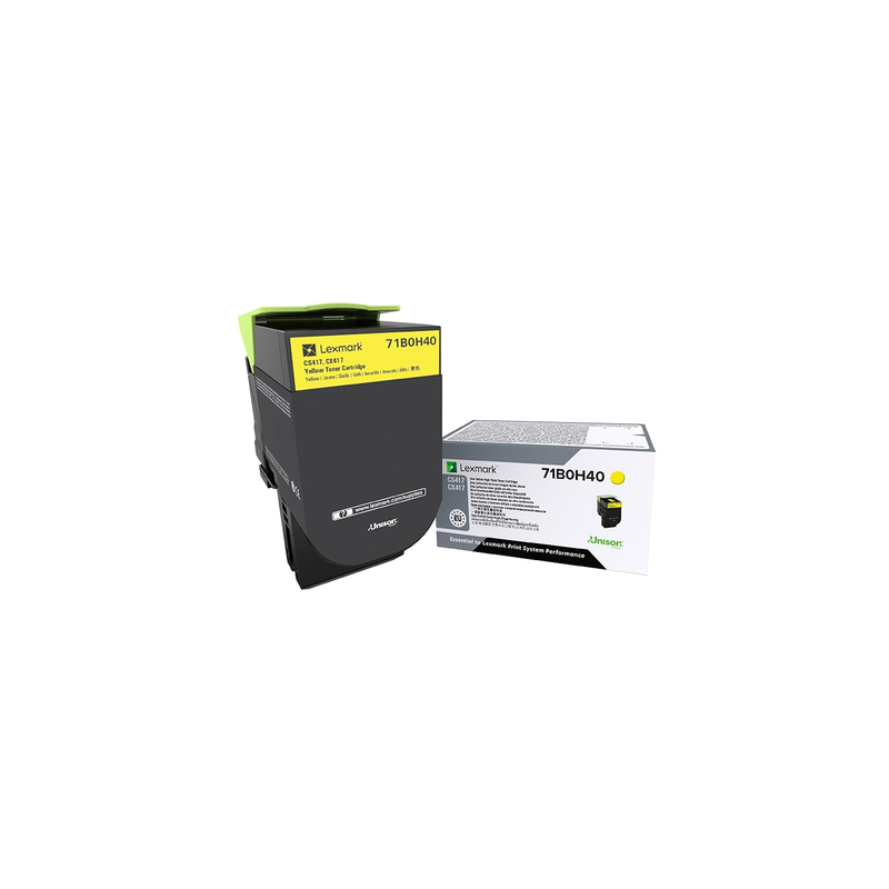Lexmark 71B0H40 Toner Jaune Original