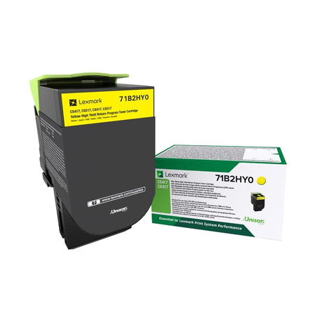 Lexmark 71B2HY0 Toner Jaune Original 