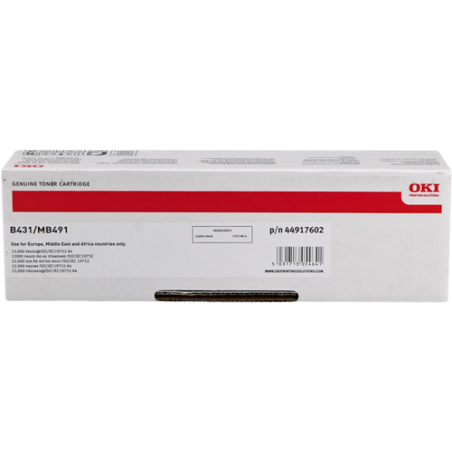 OKI 44917602 Toner Noir Original 