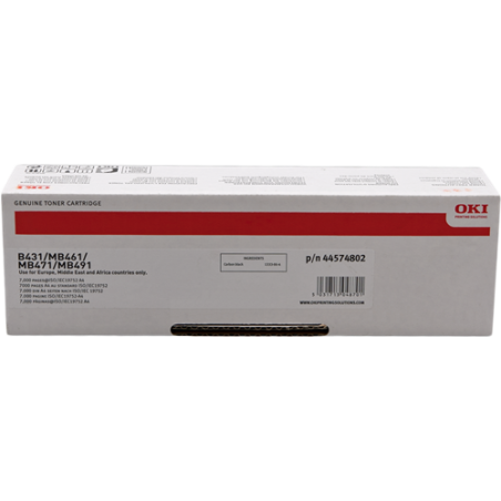 OKI 44574802 Toner Noir Original 