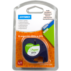DYMO S0721520 Ruban Noir sur Blanc Original 